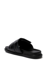 AZALEA WANG NILESH PU SANDAL IN BLACK