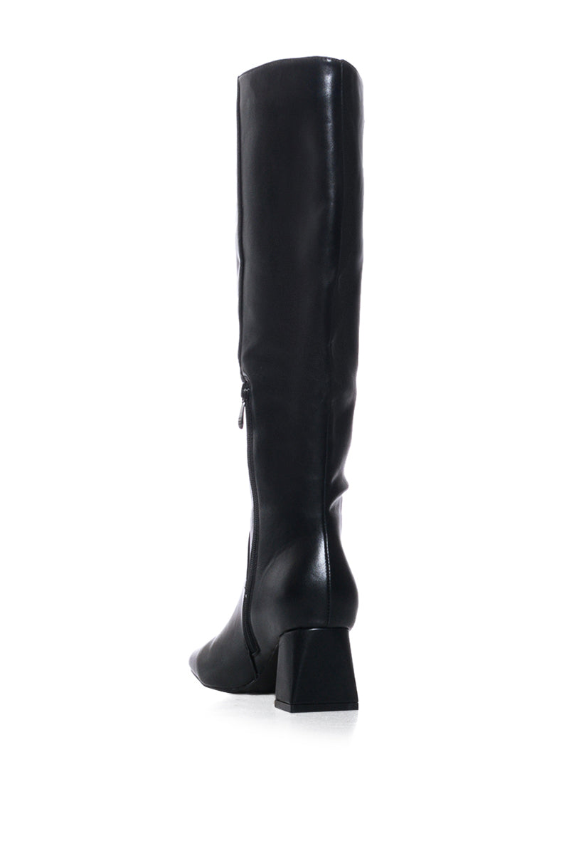 AZALEA WANG SIREN SONG BLACK CHUNKY BOOT