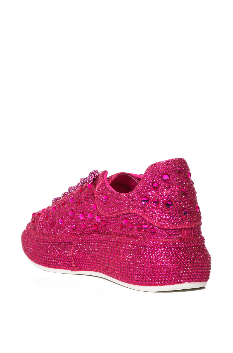 AZALEA WANG STOP AND STARE FLAT SNEAKER IN PINK