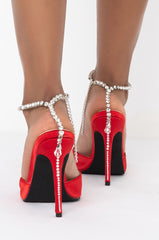 AZALEA WANG SWEET LIKE SUGAR STILETTO PUMP IN RED