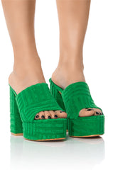 AZALEA WANG MARITZA GREEN TERRY MULE