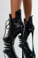 AZALEA WANG UP IN SMOKE STILETTO BOOTIE IN BLACK
