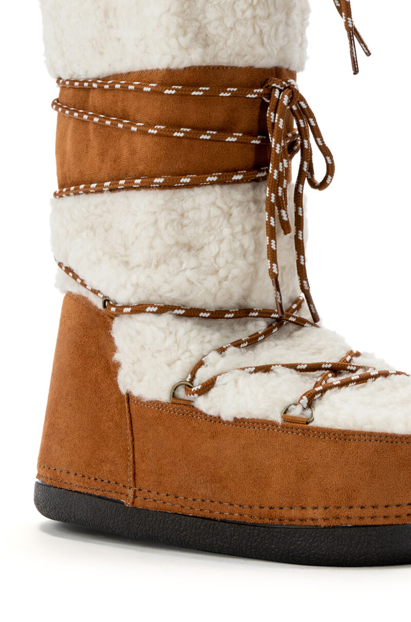 AZALEA WANG VALENTINA SUEDE BOOT IN TAN