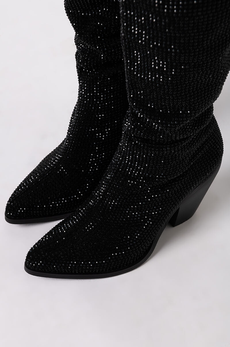 AZALEA WANG WHERE I WANT TO BE CHUNKY BOOT IN BLACK