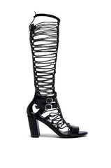 AZALEA WANG ZIVA LACE UP SANDAL