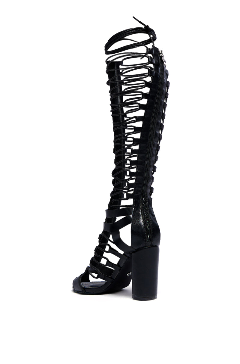 AZALEA WANG ZIVA LACE UP SANDAL