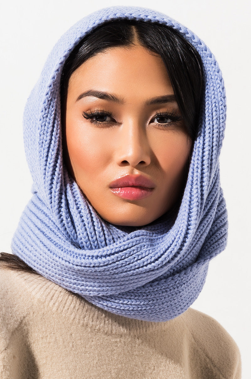 BAILEE KNIT MATCHING INFINITY SCARF PERIWINKLE