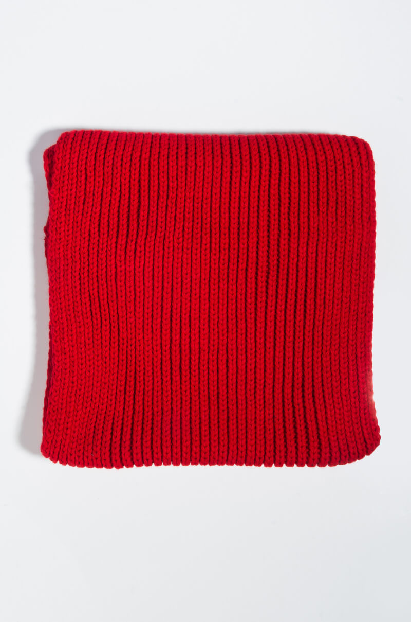 BAILEE KNIT MATCHING INFINITY SCARF RED