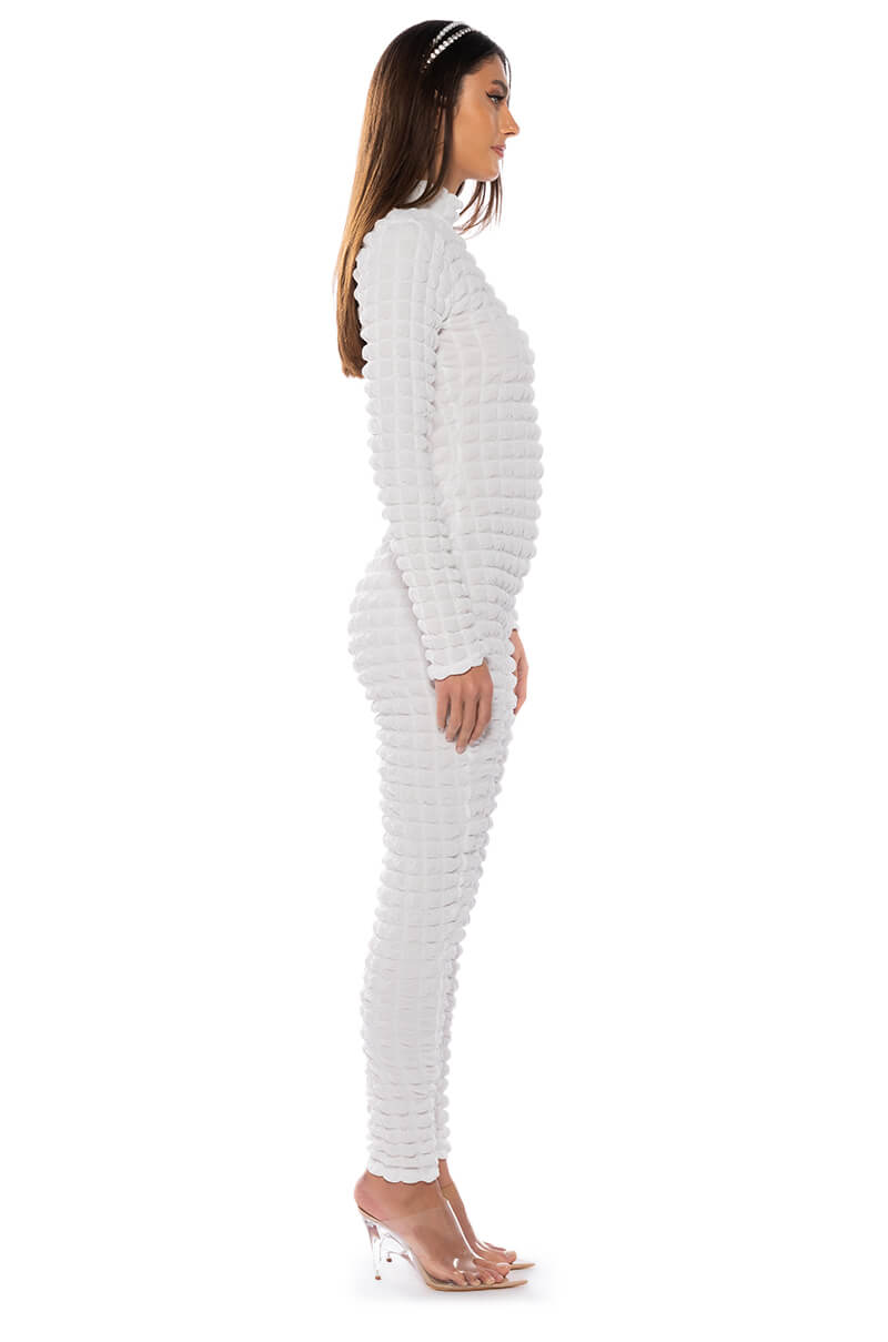 BEAT THE ODDS TEXTURED CATSUIT