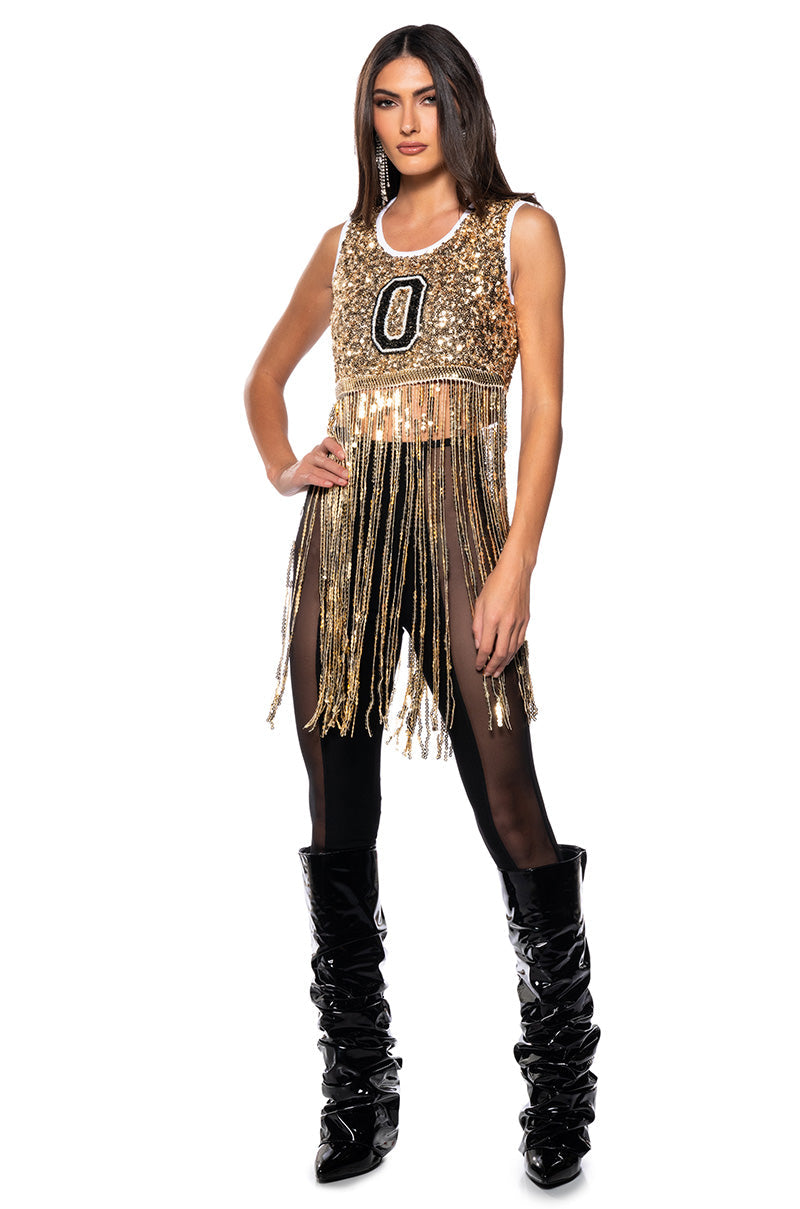 BIG WINS FRINGE TANK TOP