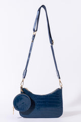 BLUE DREAMS CROC BAGUETTE PURSE SET
