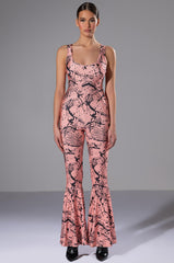 BRING THE FUNK PRINTED FLARED JUMPSUIT