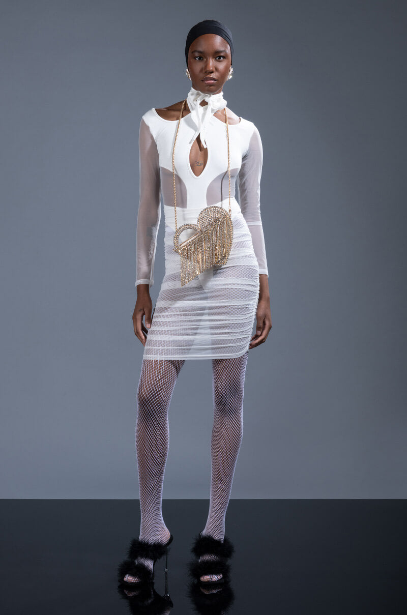 BY MY SIDE MIDI DRESS WITH CUT OUTS