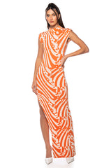 CAUGHT MY EYE MOCK NECK KNIT MAXI DRESS