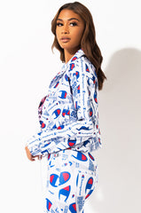 CHAMPION CROPPED COACHES JACKET ALL OVER PRINT