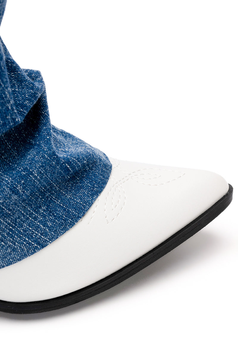 CONNECTION WESTERN DENIM BOOT