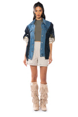 COOLER THAN COOL MIXED MEDIA BOMBER
