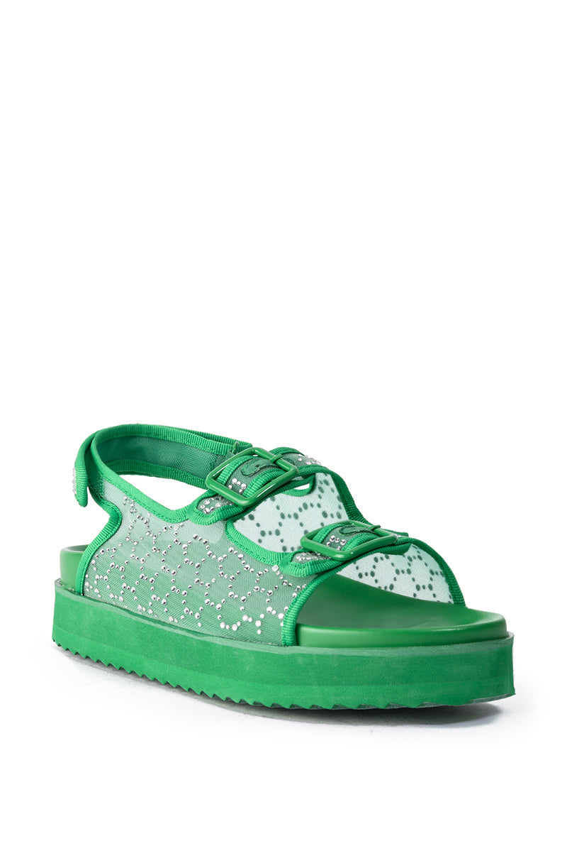 CORTA GREEN STRAP SANDAL
