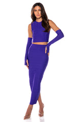 COULD ONLY DREAM STRUCTURED TANK AND MIDI SKIRT SET