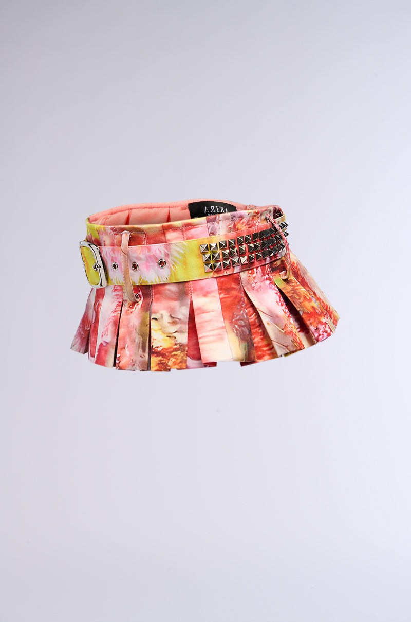 CRAZY LOVE PEPLUM BELT SKIRT