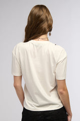 DAINTY BRA DETAIL GRAPHIC T SHIRT