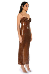 DARE TO DANCE SEQUIN MAXI DRESS