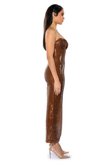 DARE TO DANCE SEQUIN MAXI DRESS
