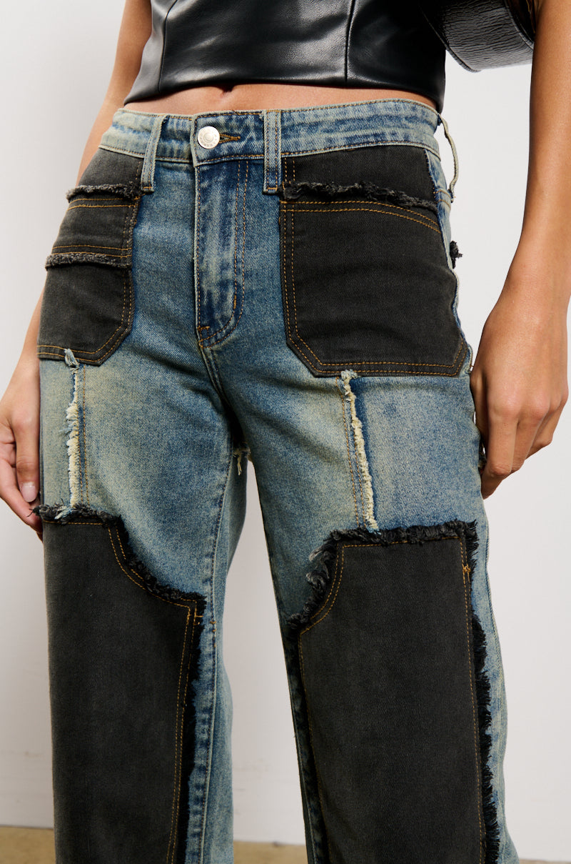 DEEP IN THE BOTTOM DISTRESSED DENIM PANT